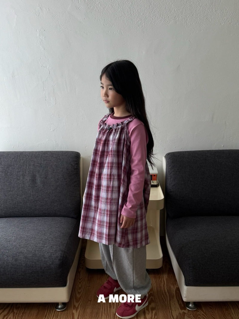 Amore - Korean Children Fashion - #discoveringself - Check In One-piece - 5