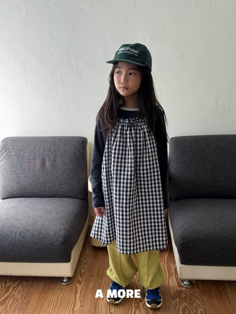 Amore - Korean Children Fashion - #kidsshorts - Check In One-piece - 7