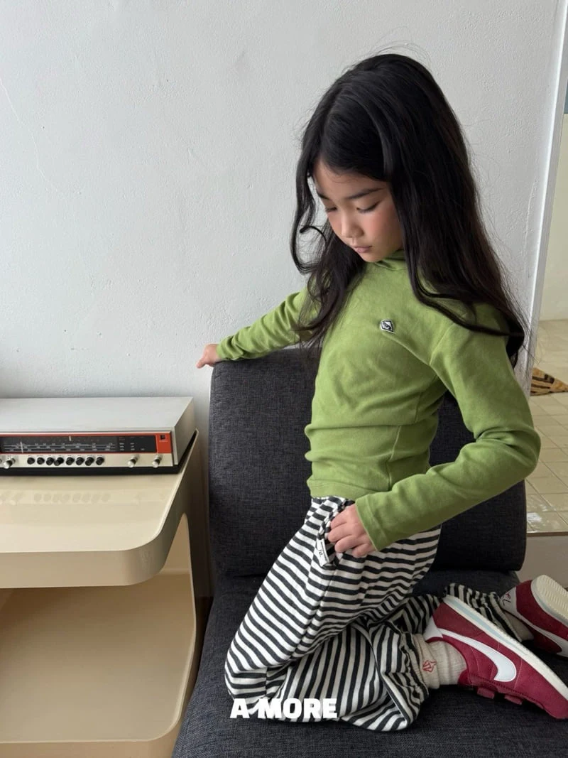Amore - Korean Children Fashion - #prettylittlegirls - Turtleneck Hood Tee - 6