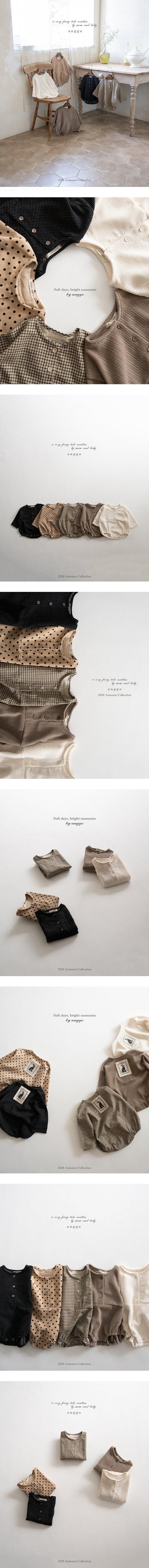 Anggo - Korean Baby Fashion - #babyootd - Pie Romper - Dot Check