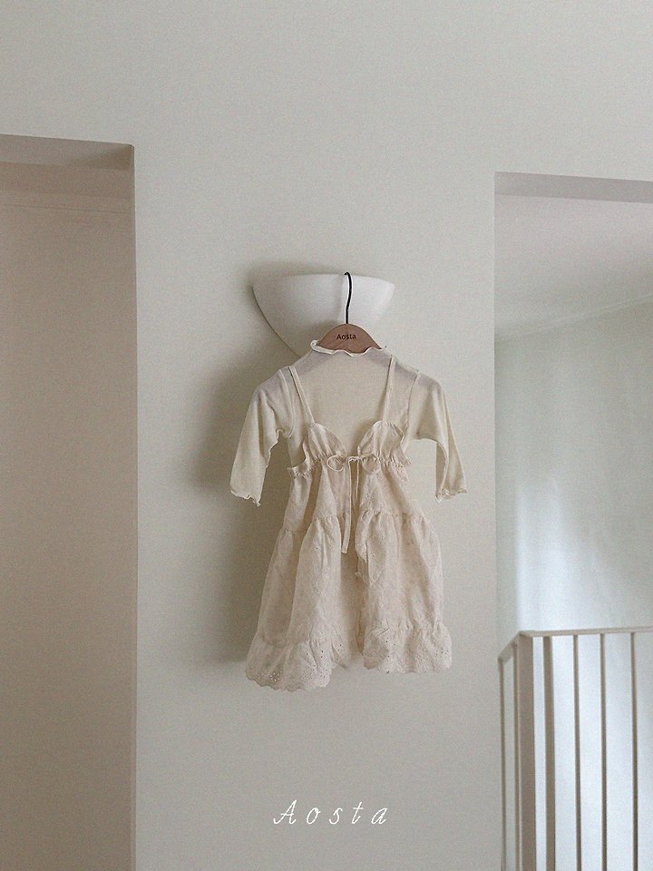 Aosta - Korean Children Fashion - #Kfashion4kids - Lace Cotton Open One-piece - 5