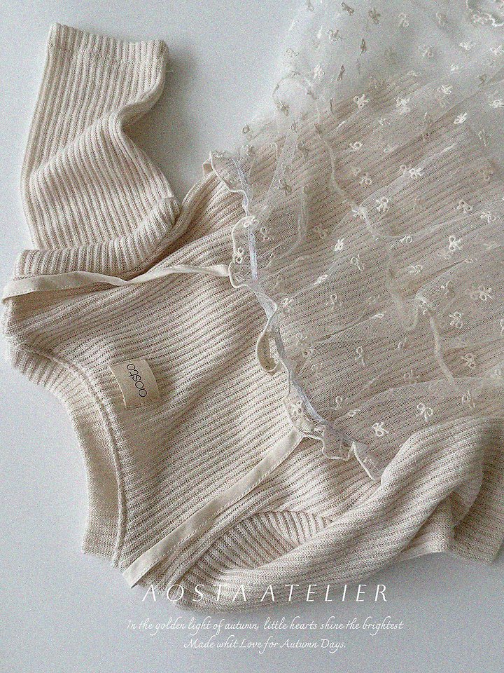 Aosta - Korean Children Fashion - #Kfashion4kids - Lace Ribbon Open One-piece - 11