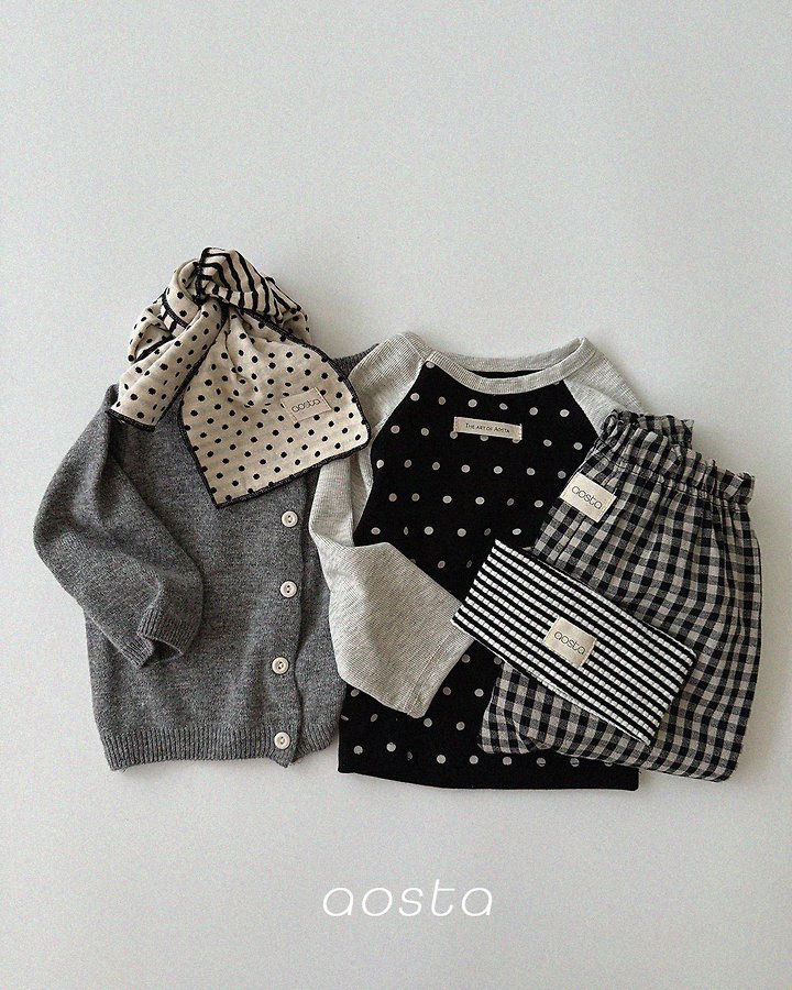 Aosta - Korean Children Fashion - #childofig - Dot Raglan Tee - 12