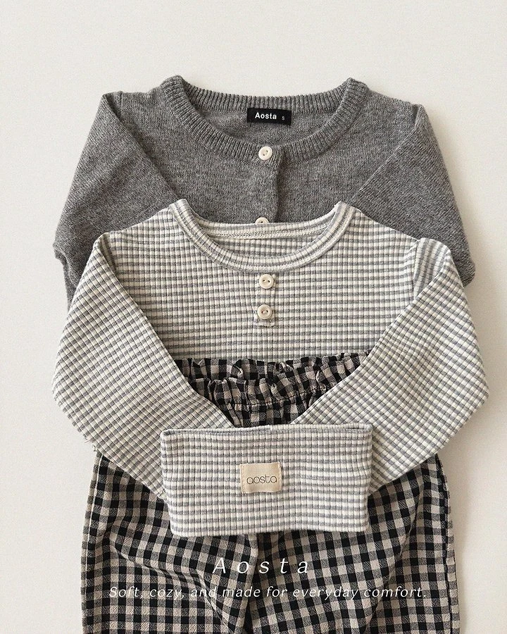 Aosta - Korean Children Fashion - #designkidswear - Caramel Check Pants - 8