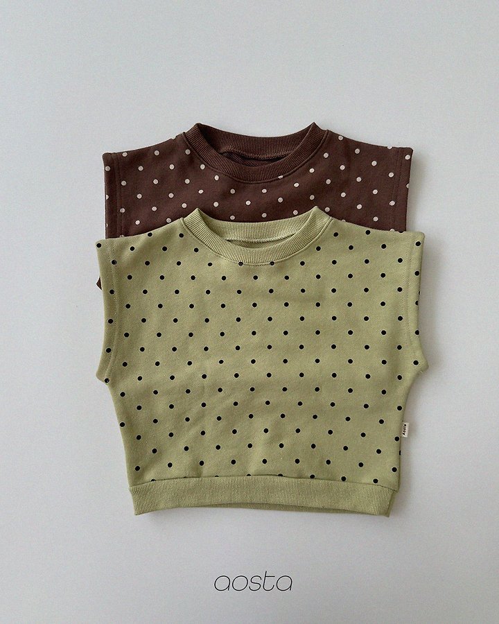 Aosta - Korean Children Fashion - #designkidswear - Dot Tongtong Vest
