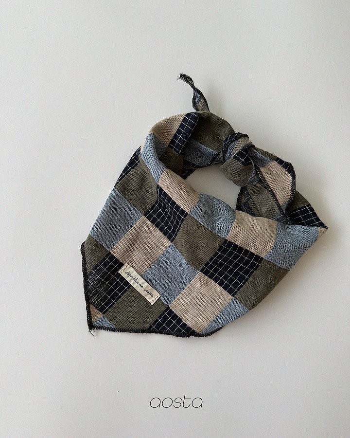 Aosta - Korean Children Fashion - #designkidswear - Patch Work Scarf - 7