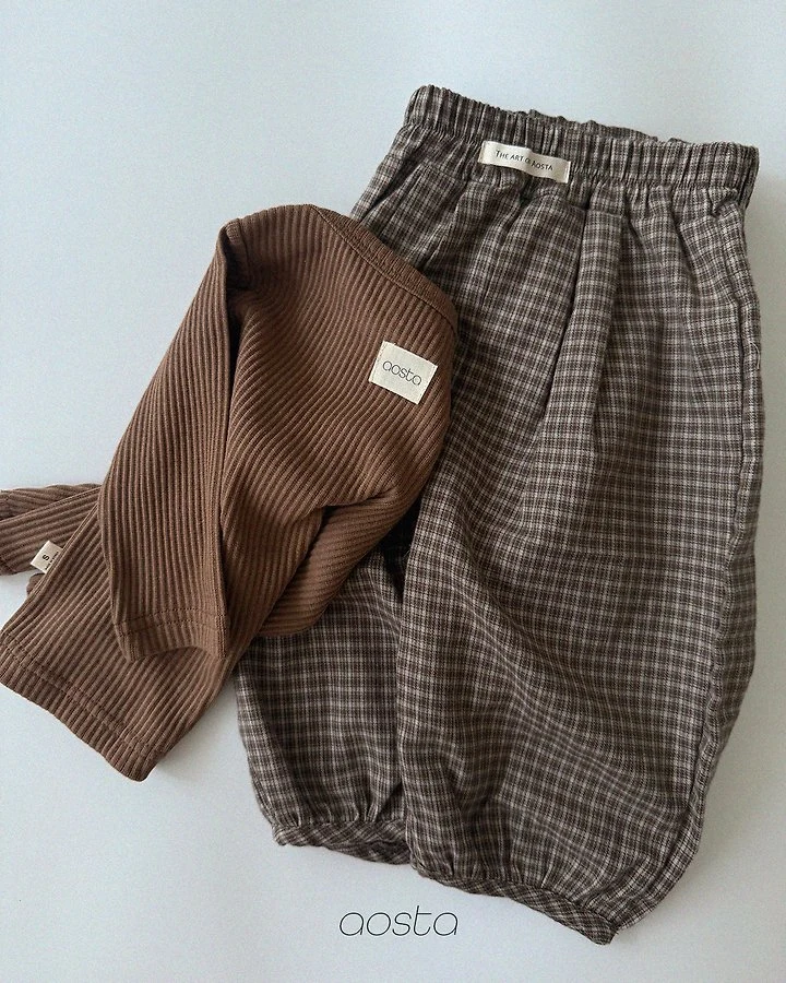 Aosta - Korean Children Fashion - #designkidswear - Mocha Balloon Pants - 12