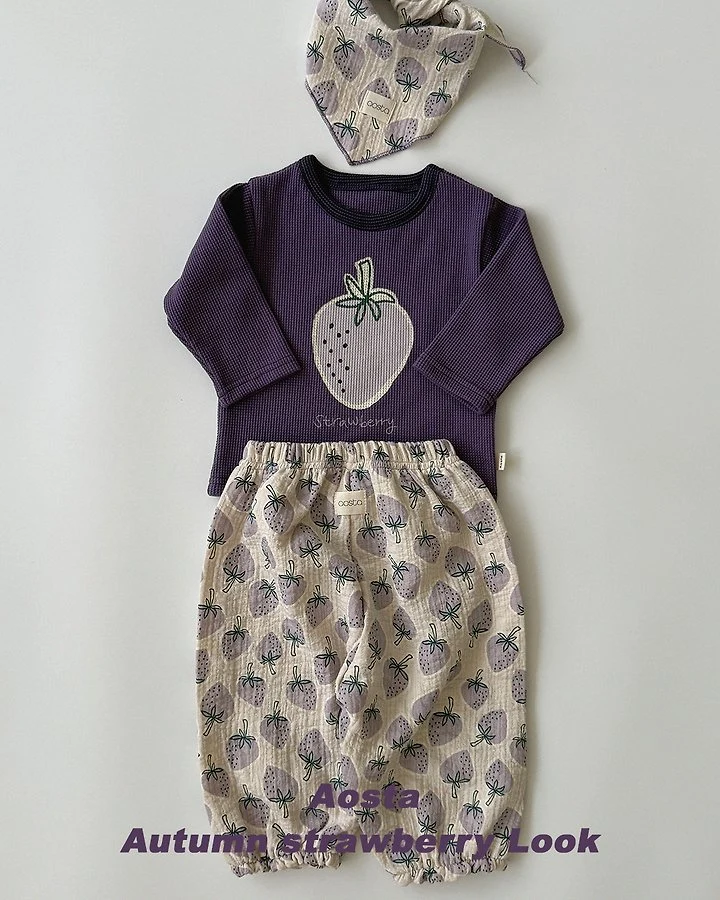 Aosta - Korean Children Fashion - #designkidswear - Strawberry Tee - 8