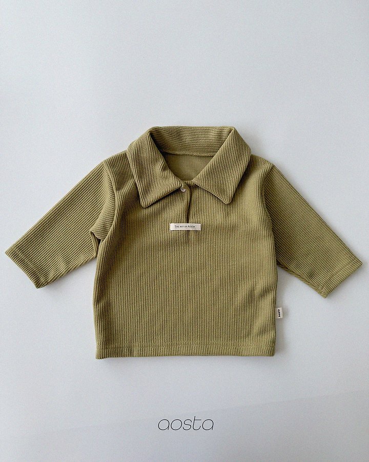 Aosta - Korean Children Fashion - #designkidswear - Mulmul Collar Tee - 3