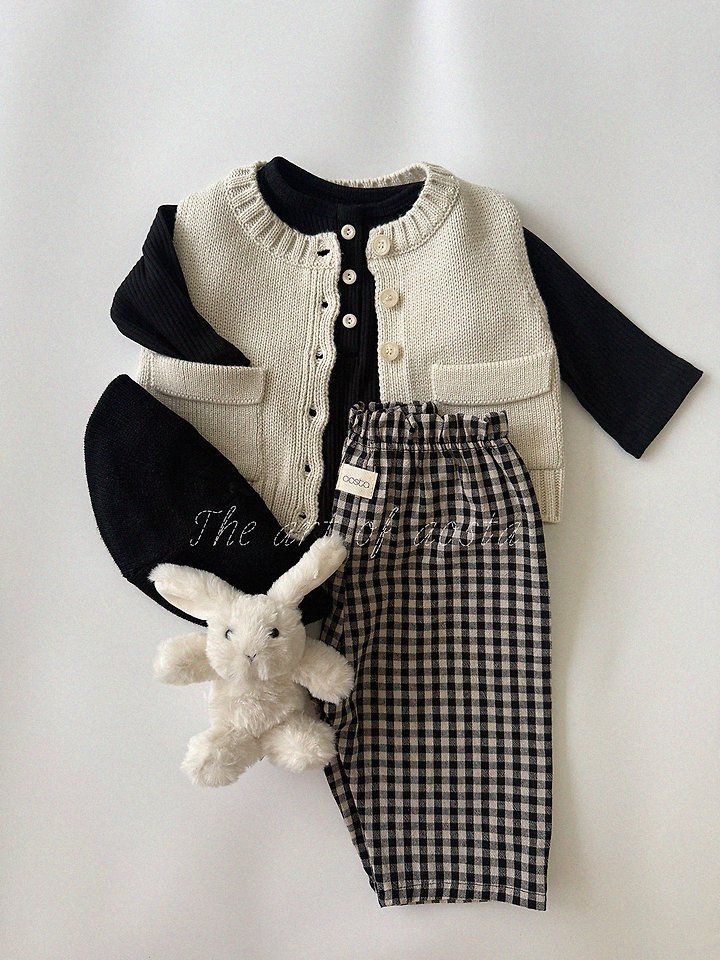 Aosta - Korean Children Fashion - #discoveringself - Caramel Check Pants - 9