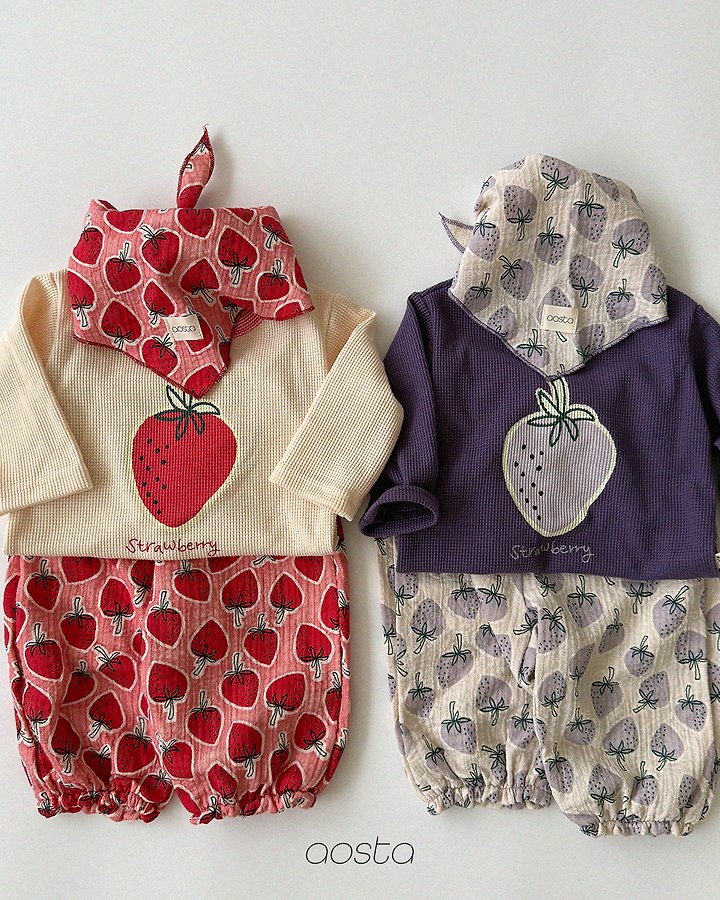 Aosta - Korean Children Fashion - #discoveringself - Strawberry Pants - 5