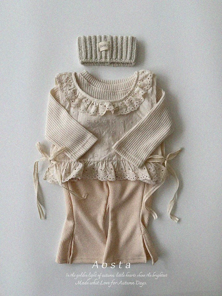 Aosta - Korean Children Fashion - #fashionkids - Lace Olivia Vest - 11