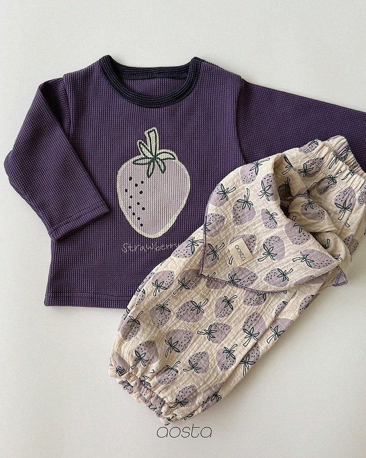 Aosta - Korean Children Fashion - #fashionkids - Strawberry Tee - 10