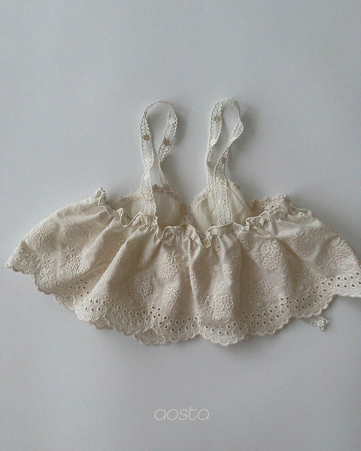 Aosta - Korean Children Fashion - #fashionkids - Lace Bustier - 3