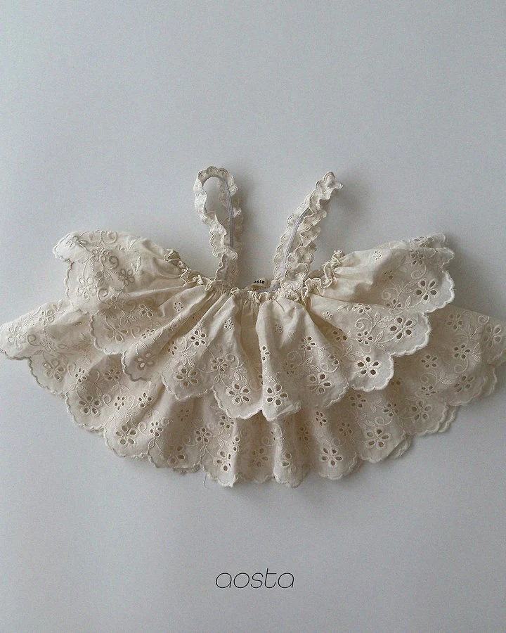 Aosta - Korean Children Fashion - #fashionkids - Lace Cancan Blouse