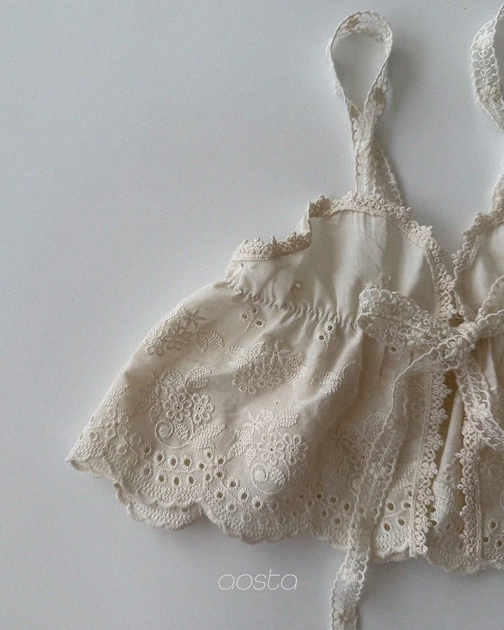 Aosta - Korean Children Fashion - #fashionkids - Lace Bustier - 4