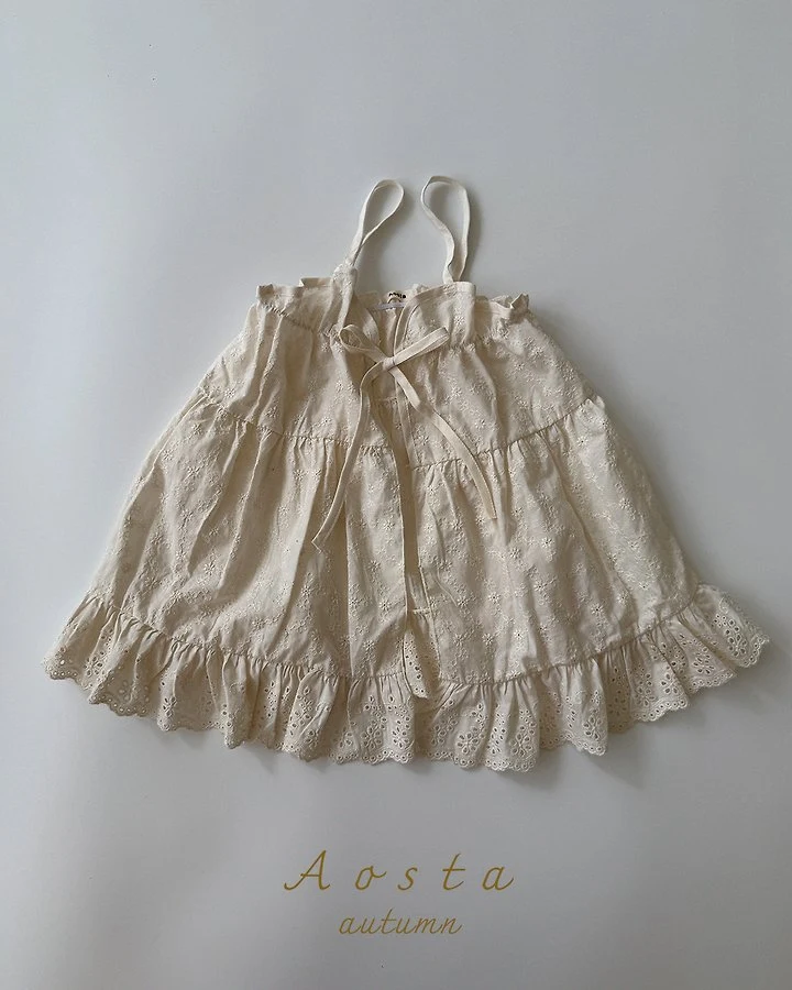Aosta - Korean Children Fashion - #kidsstore - Lace Cotton Open One-piece - 3