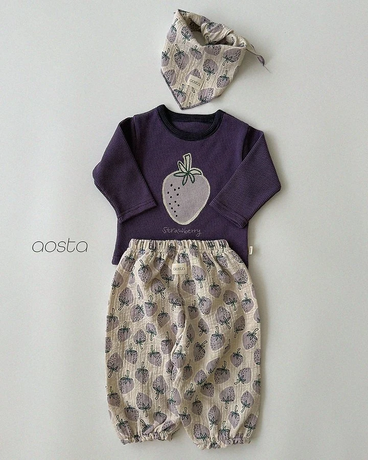 Aosta - Korean Children Fashion - #kidsstore - Strawberry Pants - 8