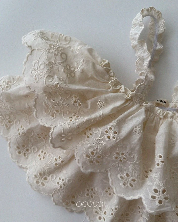 Aosta - Korean Children Fashion - #kidsstore - Lace Cancan Blouse - 3