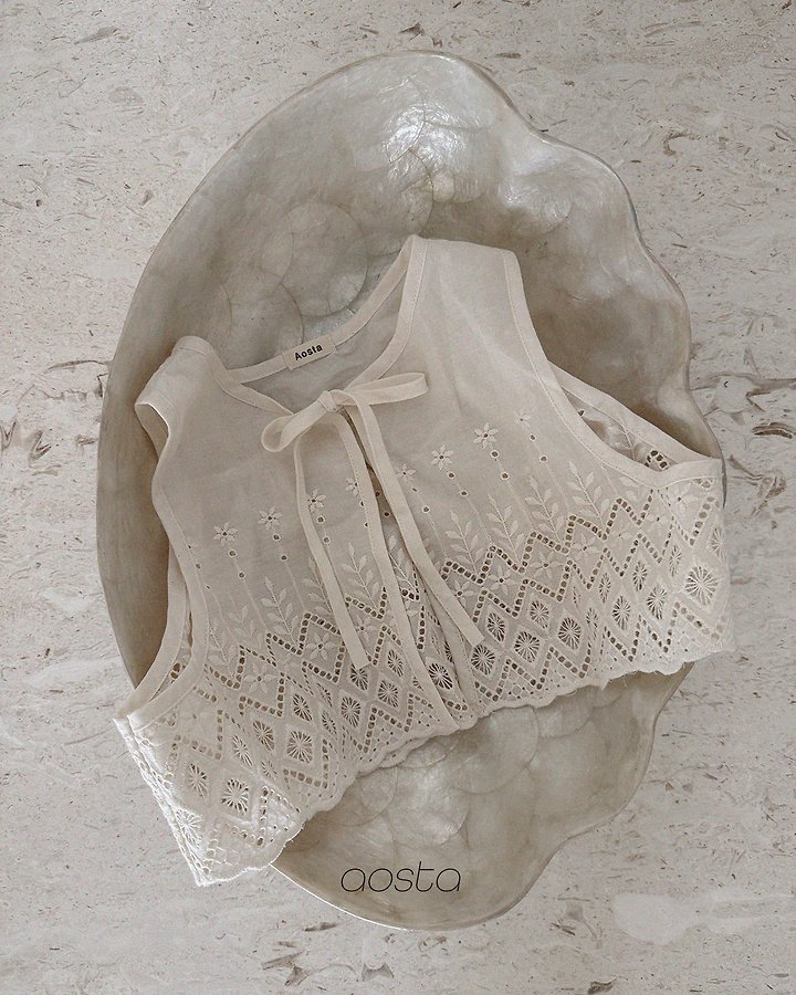 Aosta - Korean Children Fashion - #kidzfashiontrend - Lace Jenny Open Vest - 8