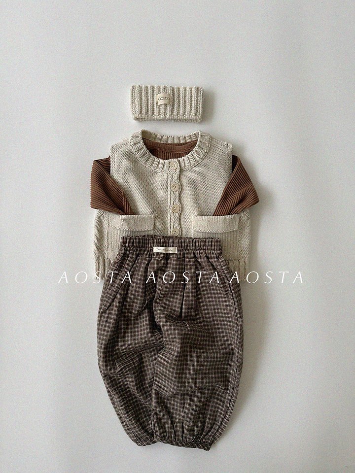 Aosta - Korean Children Fashion - #littlefashionista - Knit Cookie Vest - 9