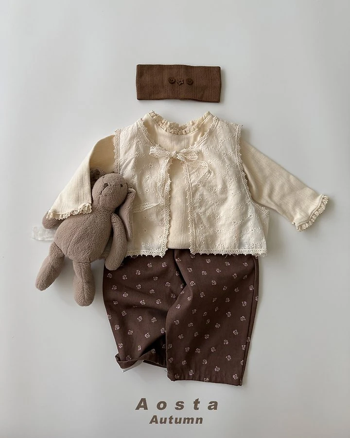 Aosta - Korean Children Fashion - #littlefashionista - Lace Open Vest - 5