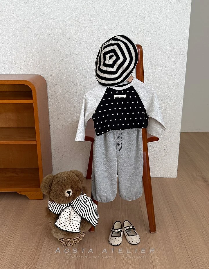Aosta - Korean Children Fashion - #littlefashionista - Dot Raglan Tee - 7