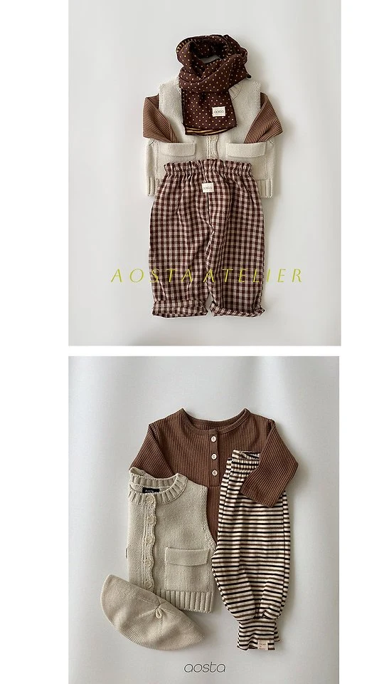 Aosta - Korean Children Fashion - #magicofchildhood - Knit Cookie Vest - 10