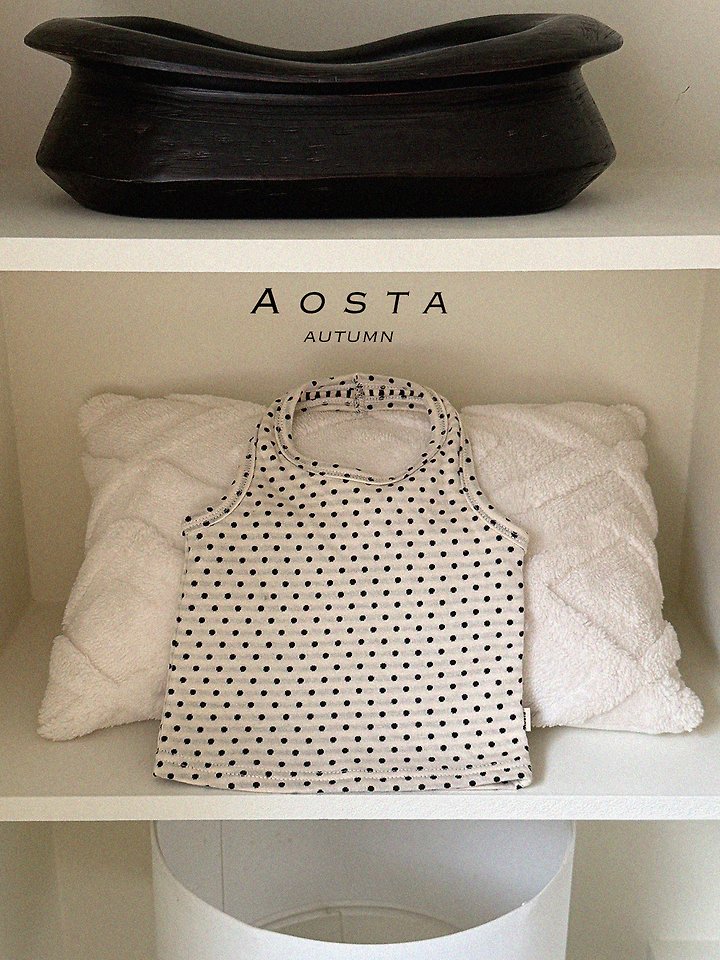 Aosta - Korean Children Fashion - #magicofchildhood - Choco Chip Holter Neck Top - 7