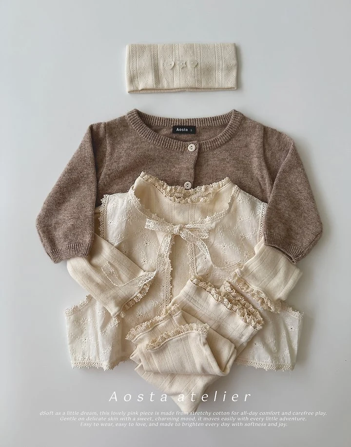 Aosta - Korean Children Fashion - #magicofchildhood - Lace Open Vest - 6