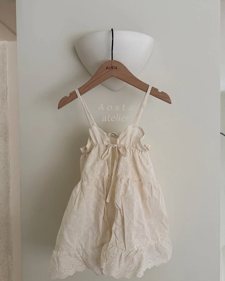 Aosta - Korean Children Fashion - #magicofchildhood - Lace Cotton Open One-piece - 7