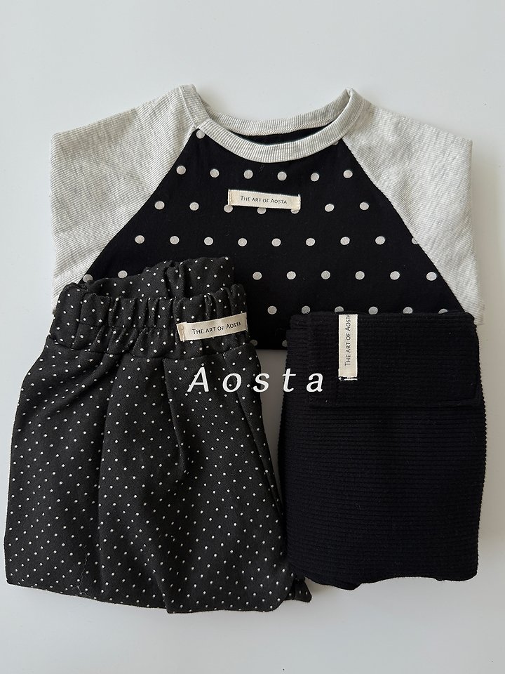 Aosta - Korean Children Fashion - #magicofchildhood - Dot Raglan Tee - 8