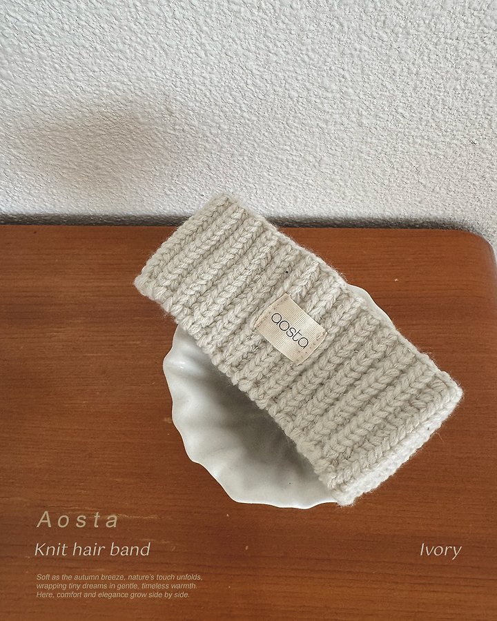 Aosta - Korean Children Fashion - #magicofchildhood - Knit Cookie Hairband - 4
