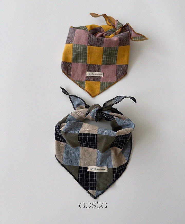Aosta - Korean Children Fashion - #toddlerclothing - Patch Work Scarf - 4