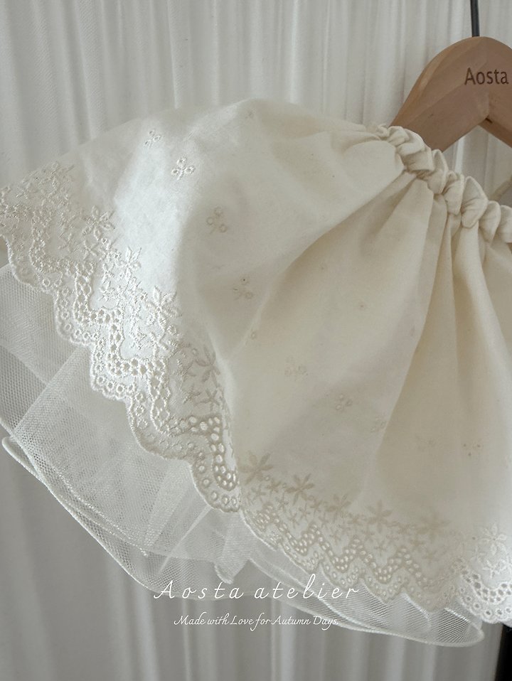 Aosta - Korean Children Fashion - #stylishchildhood - Lace Skirt - 3