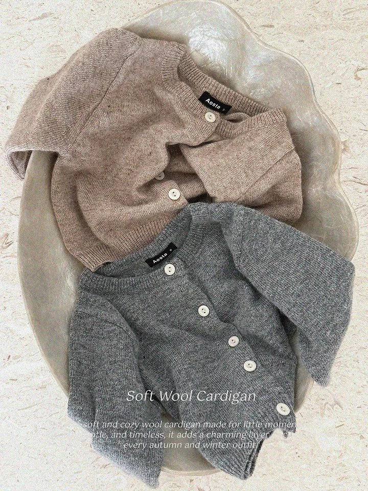 Aosta - Korean Children Fashion - #stylishchildhood - Knit Cashmere Cardigan - 3