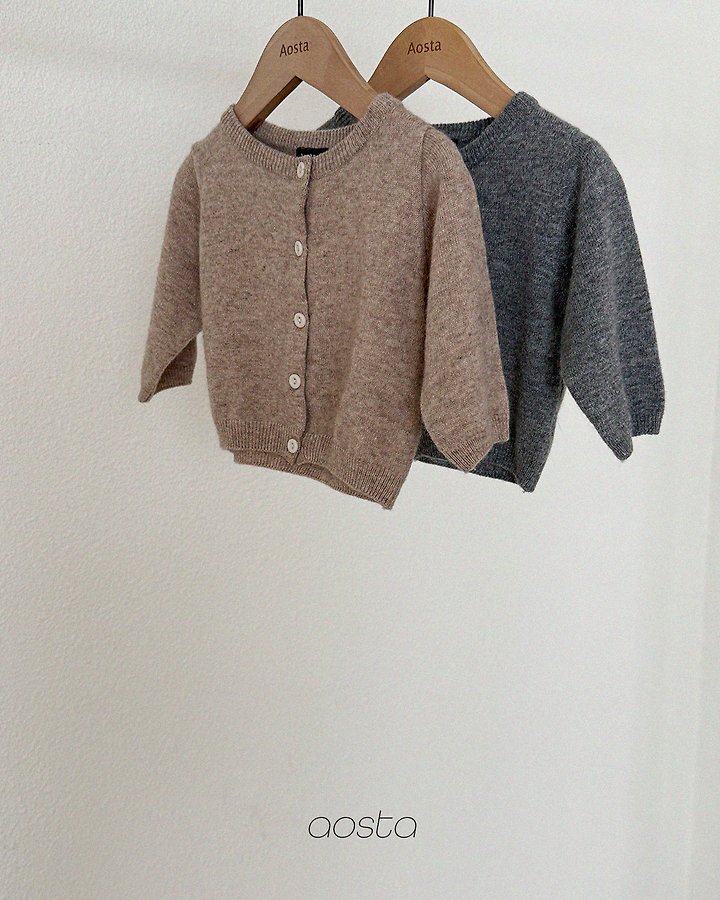Aosta - Korean Children Fashion - #todddlerfashion - Knit Cashmere Cardigan