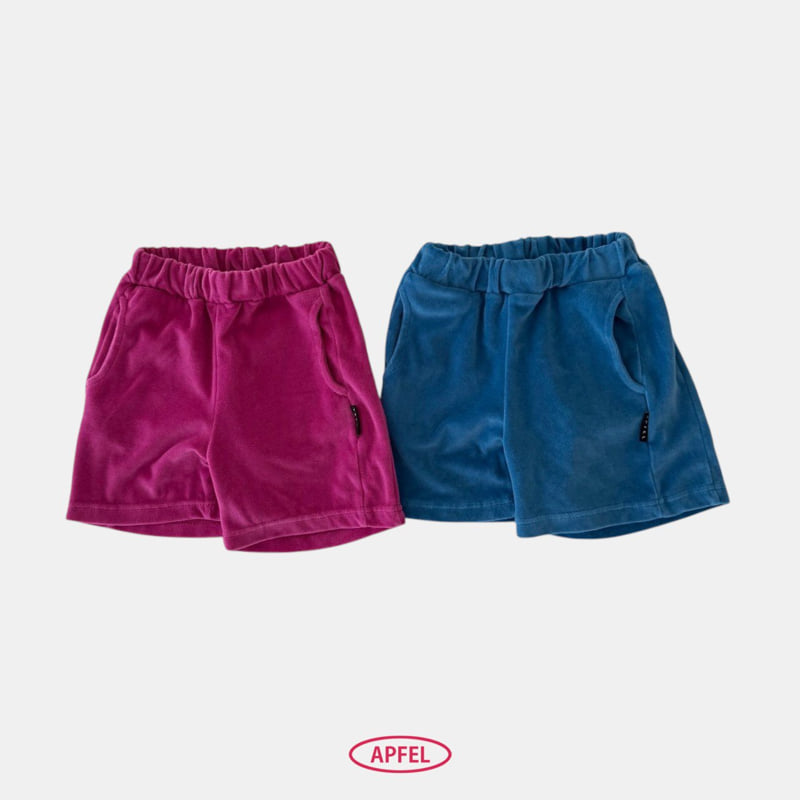 Apfel - Korean Children Fashion - #designkidswear - Cube Velvet Shorts
