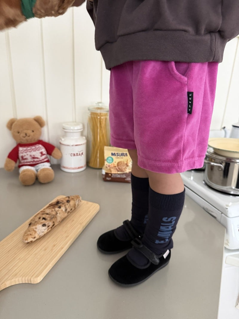 Apfel - Korean Children Fashion - #discoveringself - Cube Velvet Shorts - 2