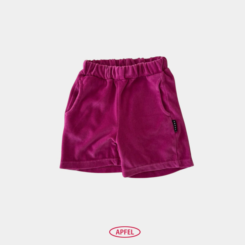 Apfel - Korean Children Fashion - #fashionkids - Cube Velvet Shorts - 4