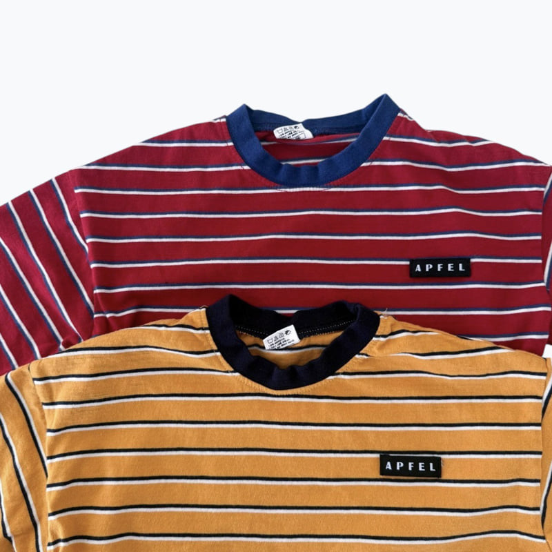 Apfel - Korean Children Fashion - #kidsshorts - Classic Stripe Tee - 5