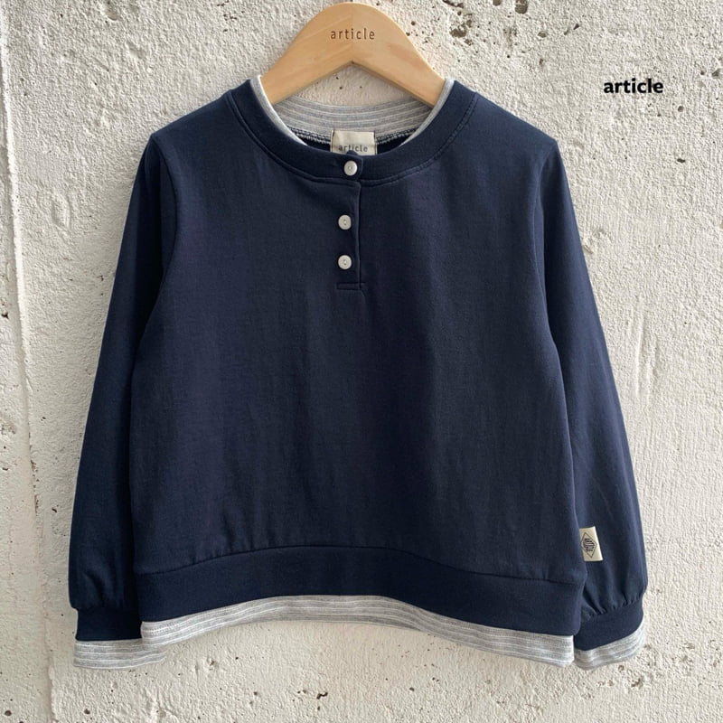 Article - Korean Children Fashion - #Kfashion4kids - Double Henley Neck Tee - 5
