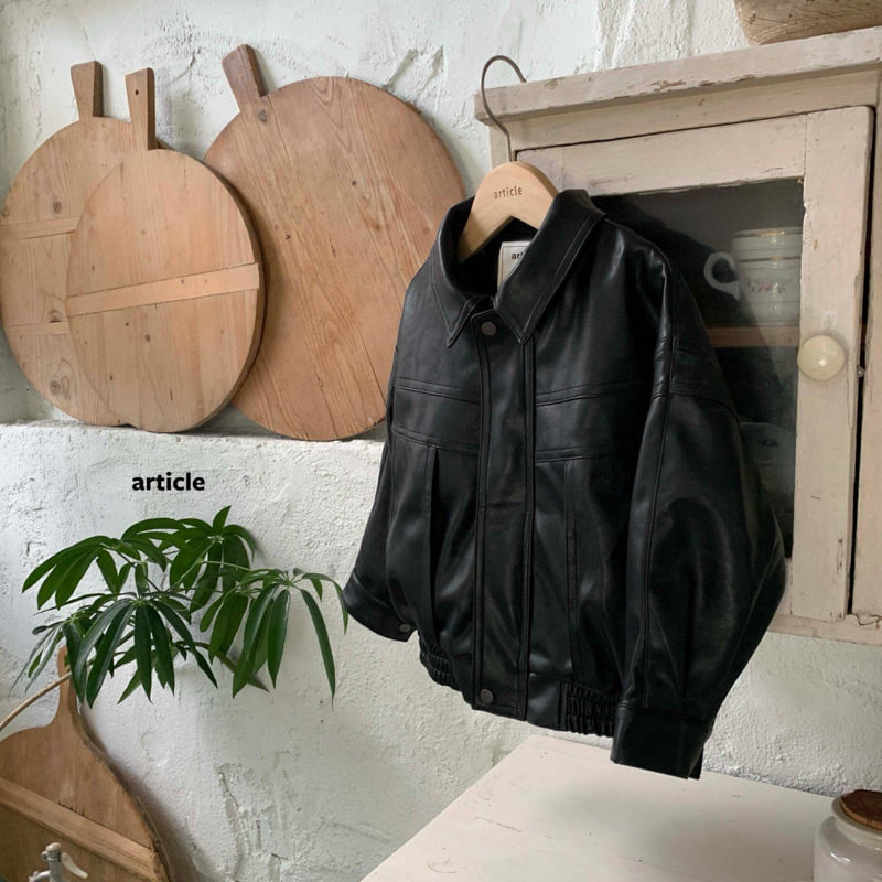 Article - Korean Children Fashion - #childofig - Rise Leather Jacket - 6