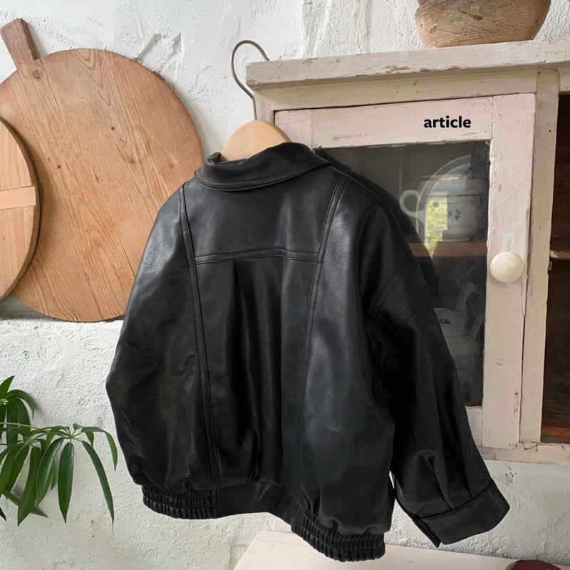 Article - Korean Children Fashion - #childofig - Rise Leather Jacket - 7