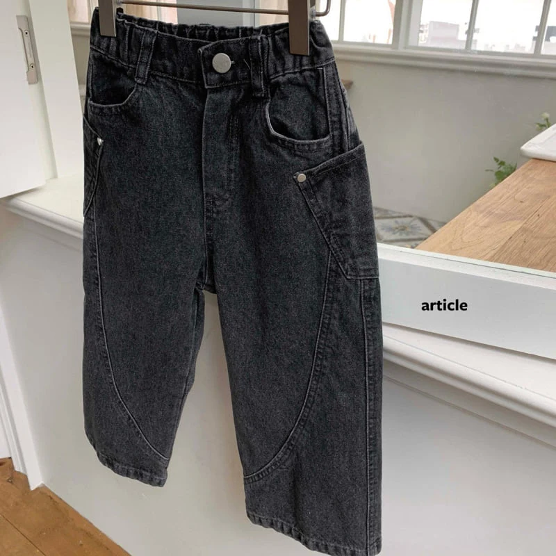 Article - Korean Children Fashion - #childofig - Logos Cut Denim - 5