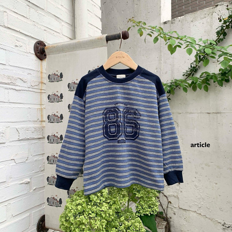 Article - Korean Children Fashion - #childofig - 86 Box Stripe Tee - 2