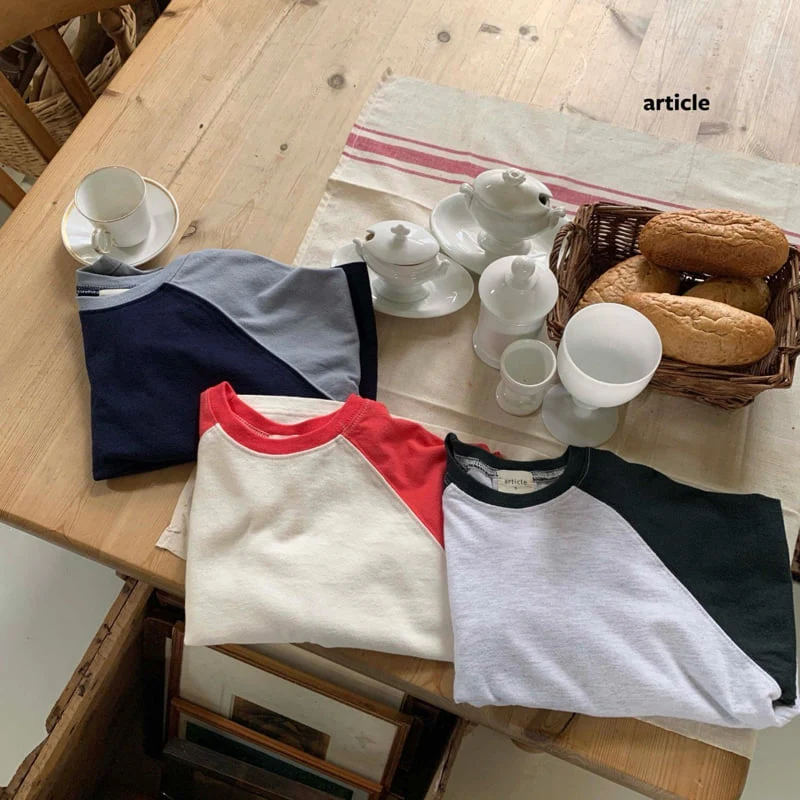 Article - Korean Children Fashion - #childrensboutique - Color Blocking Raglan Tee - 11