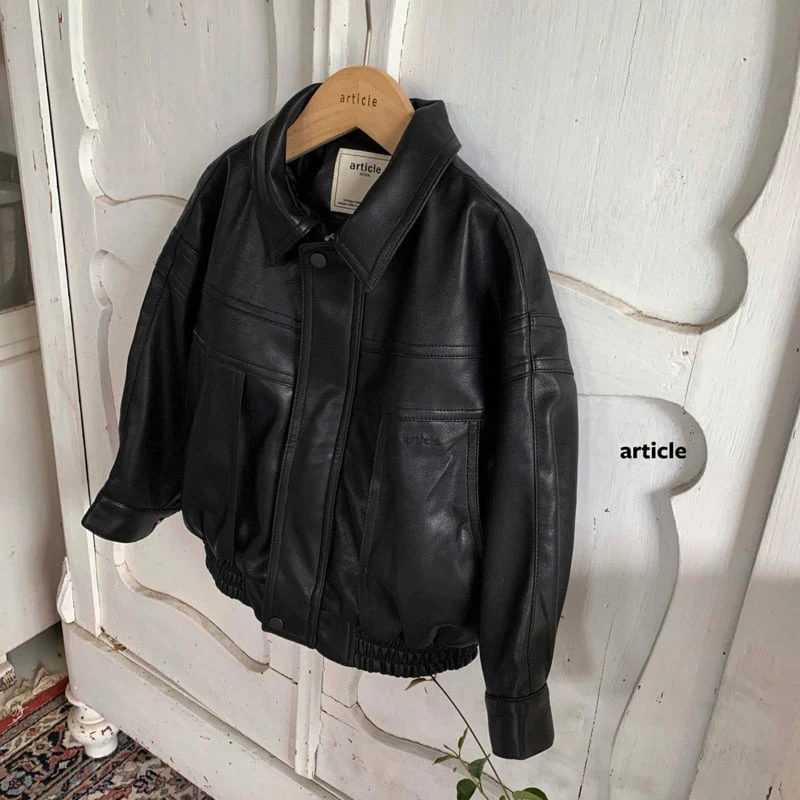 Article - Korean Children Fashion - #childrensboutique - Rise Leather Jacket - 8