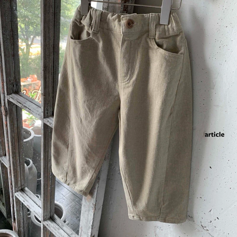 Article - Korean Children Fashion - #childrensboutique - Peach Cut-Detail Pants - 8