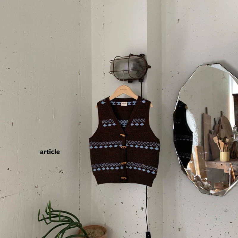 Article - Korean Children Fashion - #designkidswear - Hate Knit Vest - 5